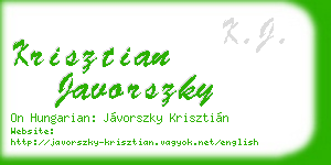 krisztian javorszky business card